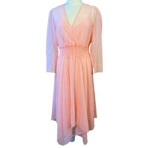 Anne Klein Handkerchief Item Pullover 2-pc Midi Dress 3/4 Sleeves 12 NWT